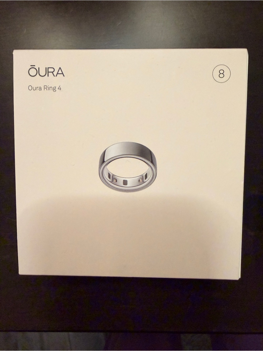 Oura Ring 4 Silver Smart Ring (Size 8)